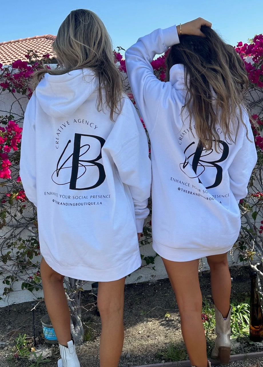 TBB - White Logo Heavyweight Hoodie