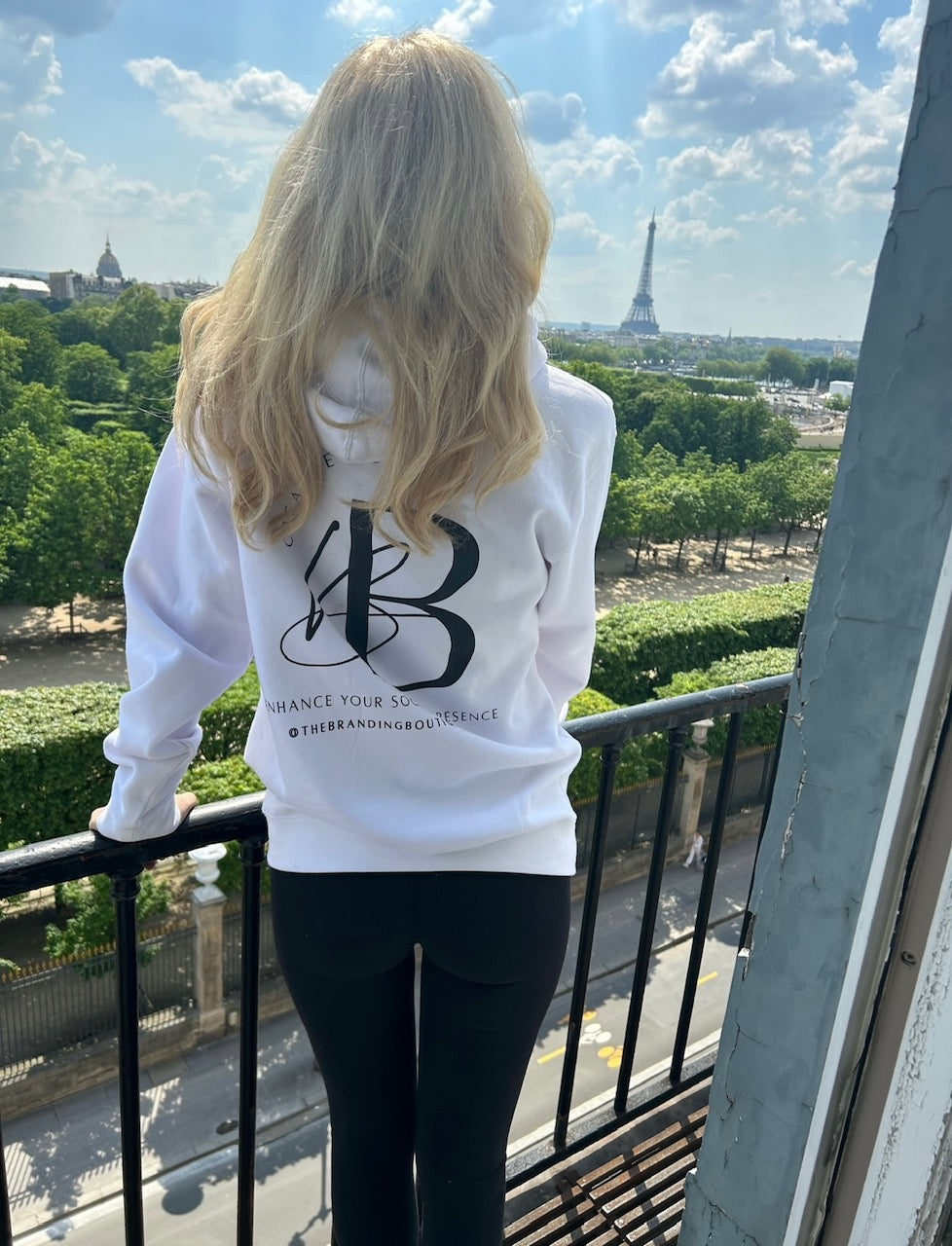 TBB - White Logo Heavyweight Hoodie