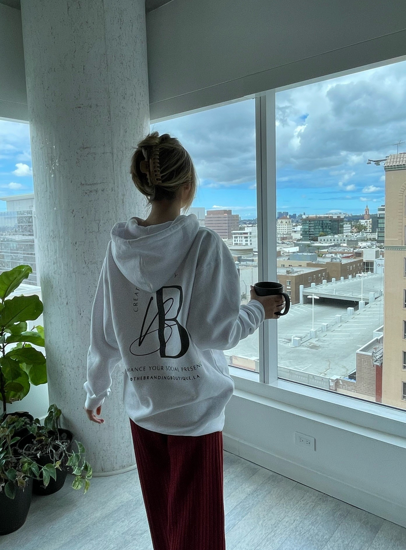 TBB - White Logo Heavyweight Hoodie