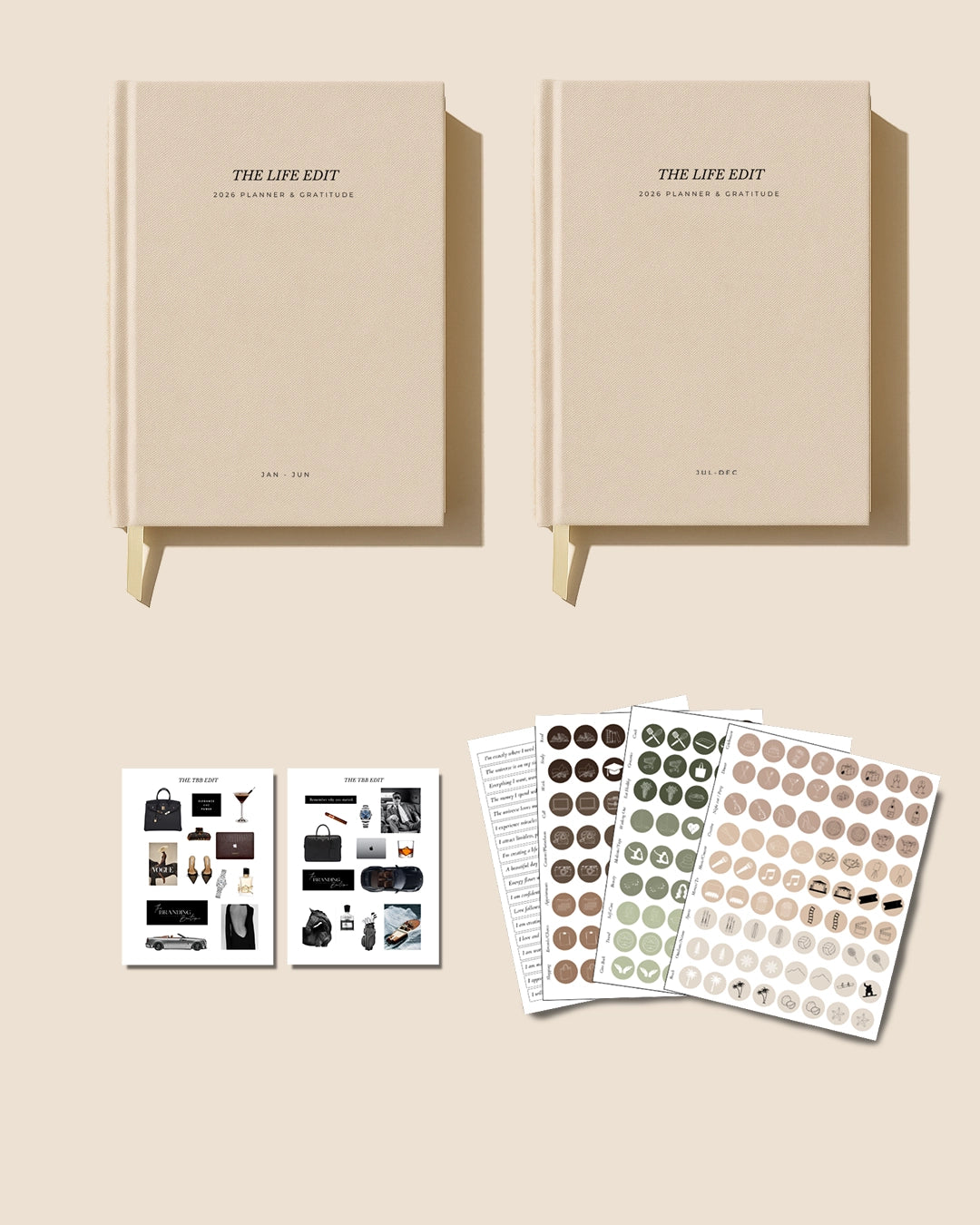 The Life Edit Deluxe Set [2026 Daily, Weekly, & Monthly Planning, Goal Setting, Gratitude + Journaling]